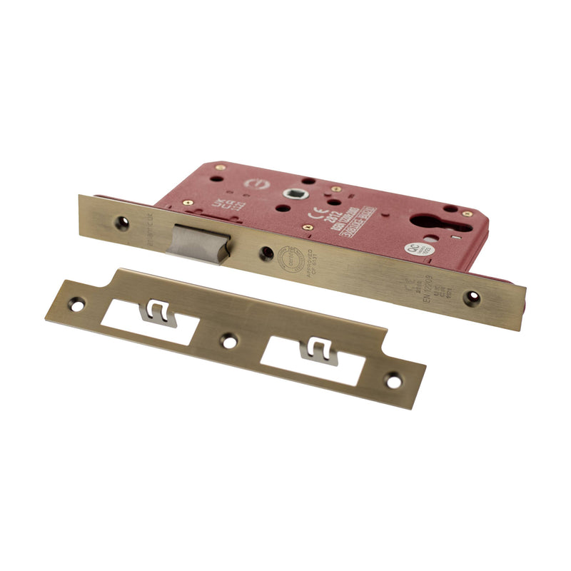 Atlantic DIN Latch 60mm backset - Matt Antique Brass - ALKDINL60MAB