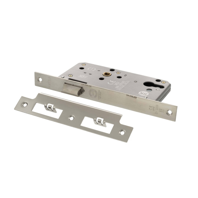 Atlantic DIN Latch 60mm backset - Polished Stainless Steel - ALKDINL60PSS