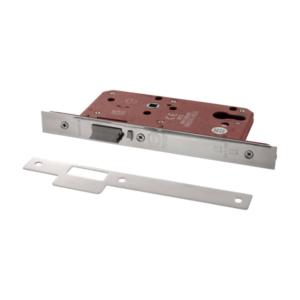 Atlantic DIN Night Latch 60mm backset - Polished Stainless Steel - ALKDINNL60PSS