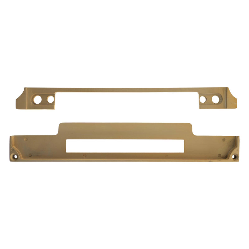 Atlantic DIN Rebate Kit for Euro Profile, Bathroom Lock, Latch, Euro Deadlock - Satin Brass - ALKDINREBSB