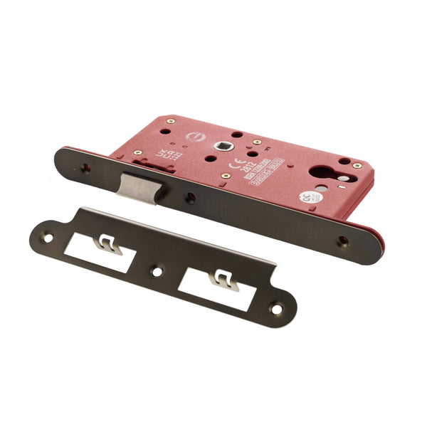 Atlantic DIN Radius Latch 60mm backset - Urban Dark Bronze - ALKDINRL60UDB