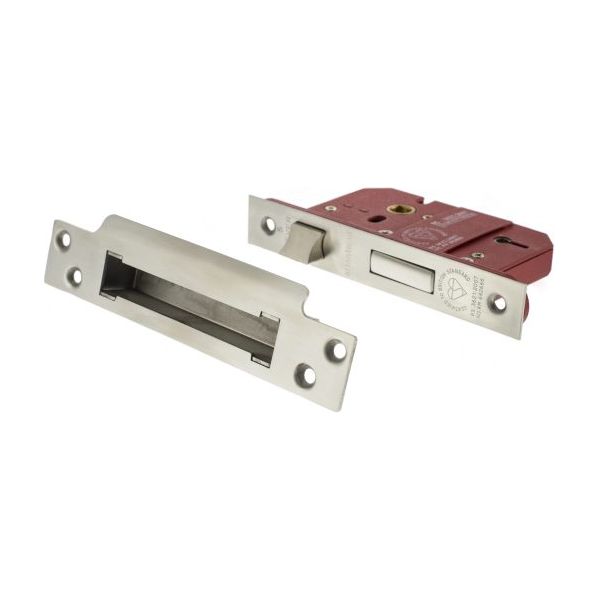 Atlantic 5 Lever Key Sashlock [BS] 2.5" - Satin Chrome - ALKSASH5LK25SC