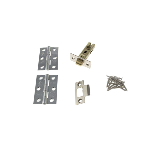 Atlantic Latch Pack [CE] 2.5" (Latch x1) + 3"x2" (Hinge x2) - Polished Nickel - ALP25322PN