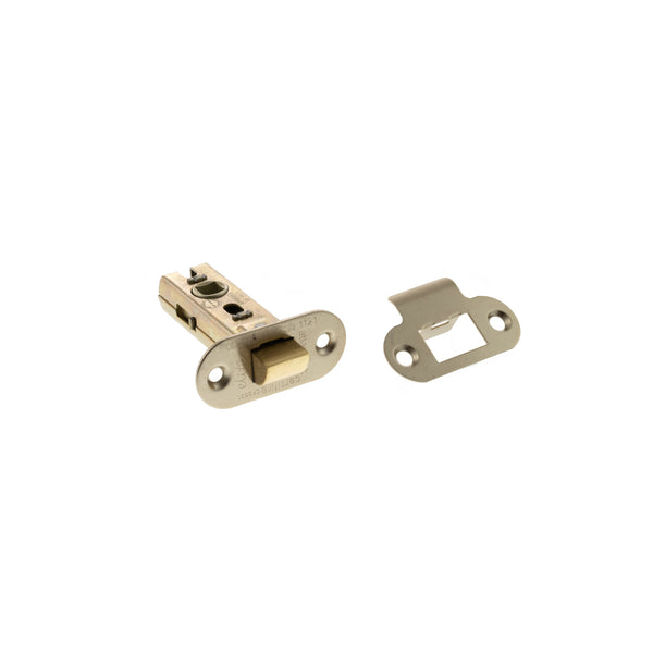 Atlantic Fire-Rated CE Marked Bolt Through Tubular Radius Latch 2.5" - Satin Nickel - ALRCE25SN - Choice Handles