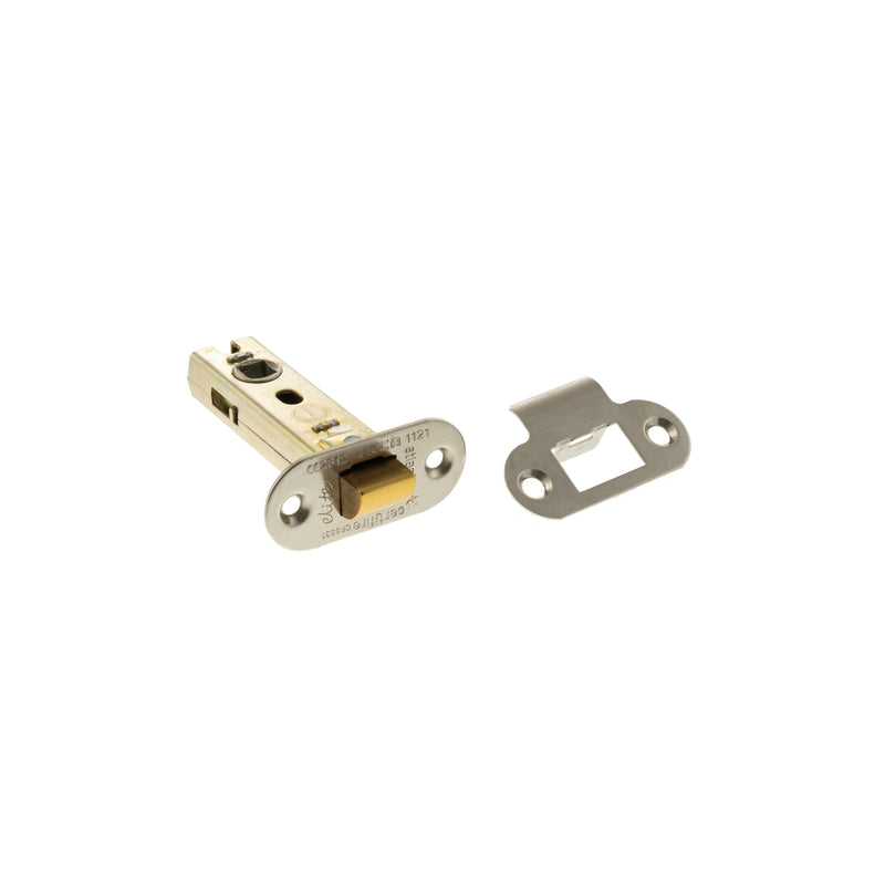 Atlantic Fire-Rated CE Marked Bolt Through Tubular Radius Latch 3" - Polished Nickel - ALRCE3PN - Choice Handles