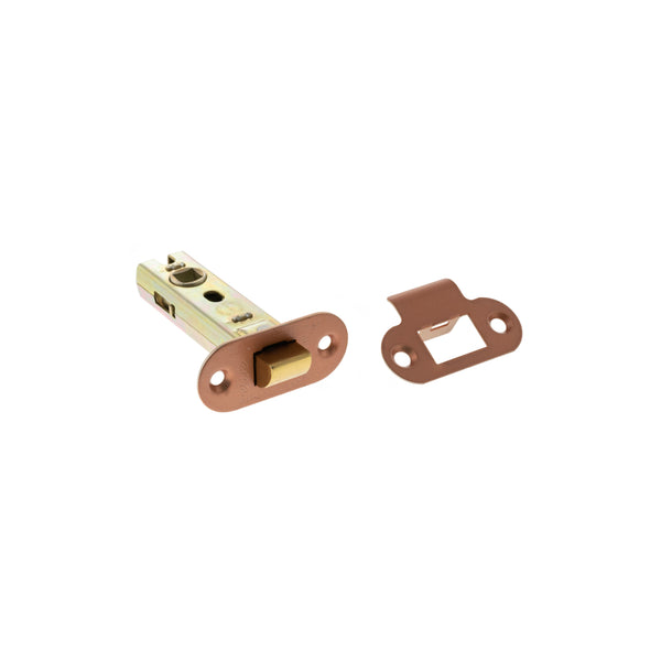 Atlantic Fire-Rated CE Marked Bolt Through Tubular Radius Latch 3" - Urban Satin Copper - ALRCE3USC - Choice Handles