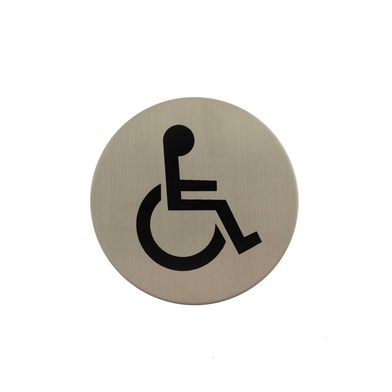 Atlantic Disabled Disc Sign 3M Adhesive 75mm - Satin Stainless Steel - AS75DASSS