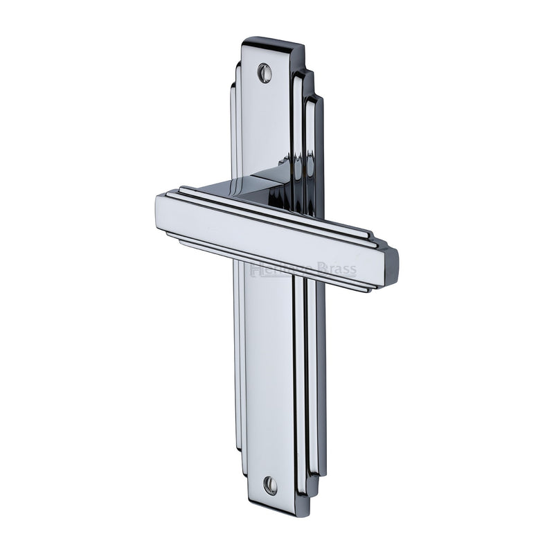 Heritage Brass Door Handle Lever Latch Astoria Design Polished Chrome finish - AST5910-PC - Choice Handles