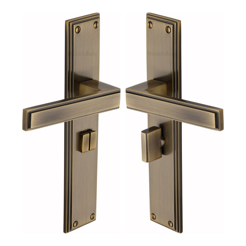 Heritage Brass Atlantis Long Bathroom set Antique Brass finish - ATL6730-AT - Choice Handles