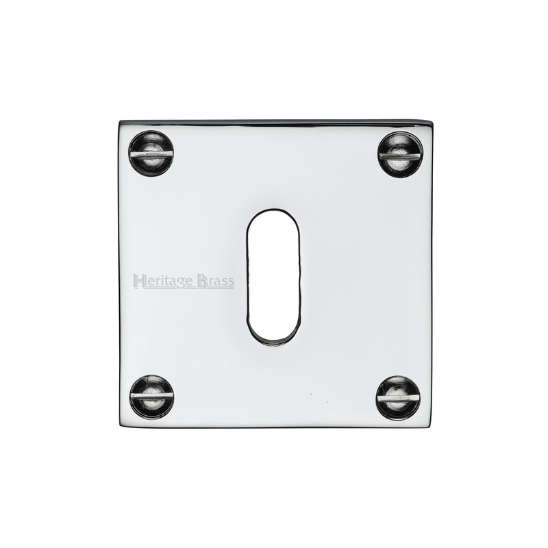 Heritage Brass Keyhole Escutcheon Polished Chrome finish - BAU1556-PC - Choice Handles