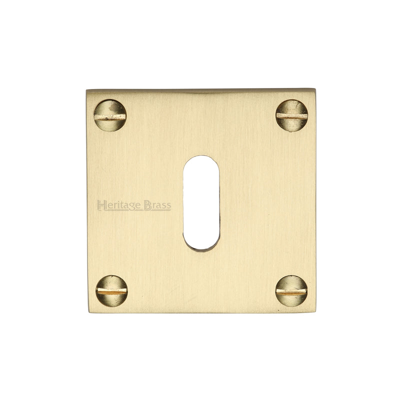 Heritage Brass Keyhole Escutcheon Satin Brass finish - BAU1556-SB - Choice Handles