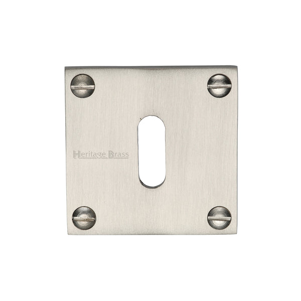 Heritage Brass Keyhole Escutcheon Satin Nickel finish - BAU1556-SN - Choice Handles