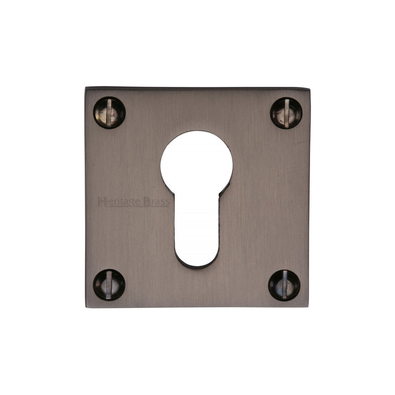 Heritage Brass Euro Profile Cylinder Escutcheon Matt Bronze finish - BAU1558-MB - Choice Handles