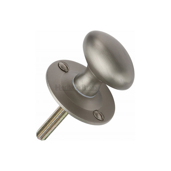 Heritage Brass Thumbturn w/o Bolt for Bathroom or Bedroom Doors Satin Nickel finish - BT5-SN - Choice Handles