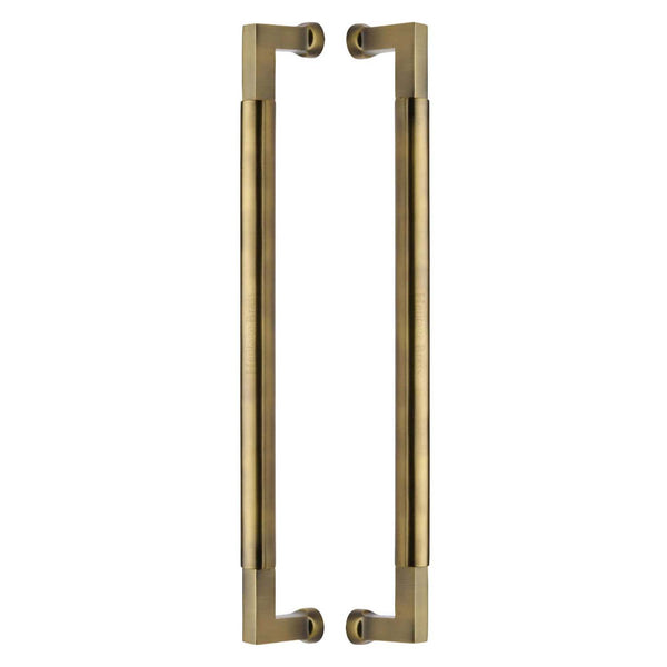 Heritage Brass Door Pull Handle Bauhaus Design 483mm Antique Brass Finish - BTB1312 483-AT