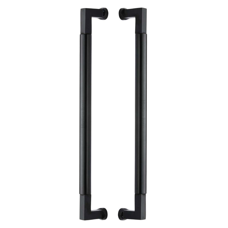 Heritage Brass Door Pull Handle Bauhaus Design 483mm Matt Black Finish - BTB1312 483-BKMT