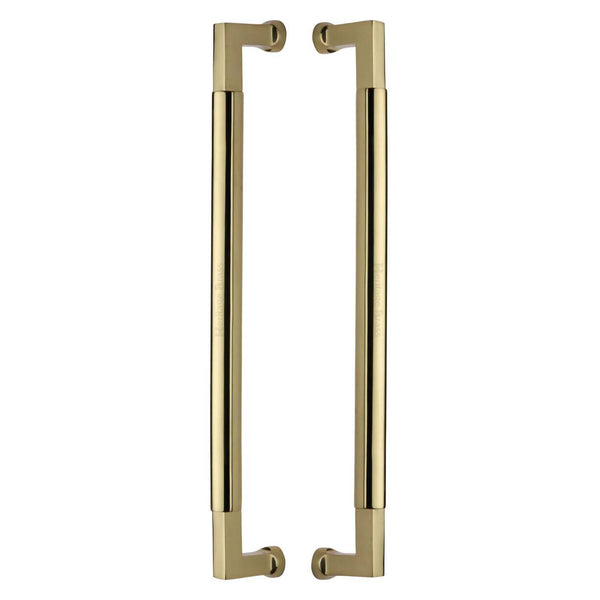 Heritage Brass Door Pull Handle Bauhaus Design 483mm Polished Brass Finish - BTB1312 483-PB