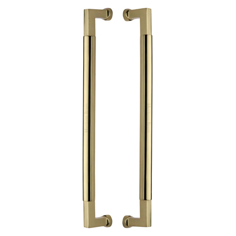 Heritage Brass Door Pull Handle Bauhaus Design 483mm Polished Brass Finish - BTB1312 483-PB