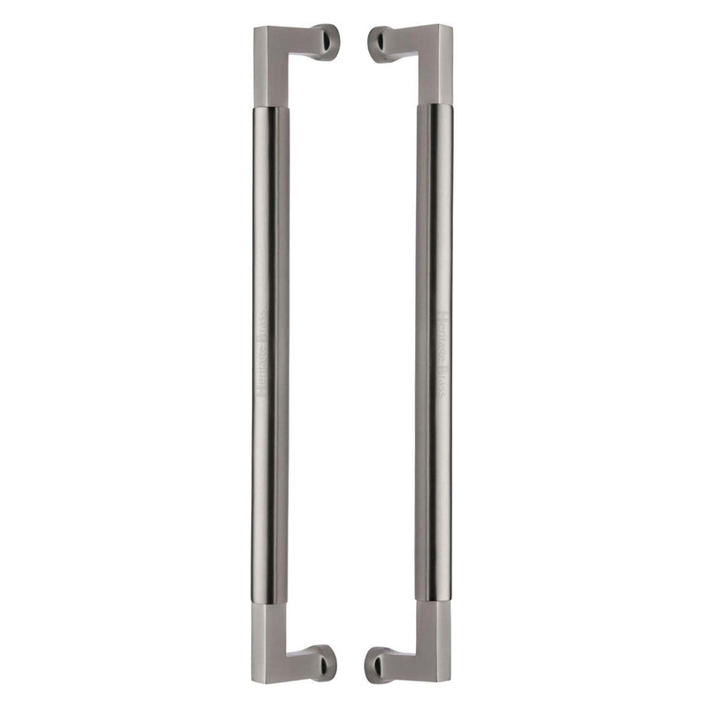 Heritage Brass Door Pull Handle Bauhaus Design 483mm Satin Nickel Finish - BTB1312 483-SN