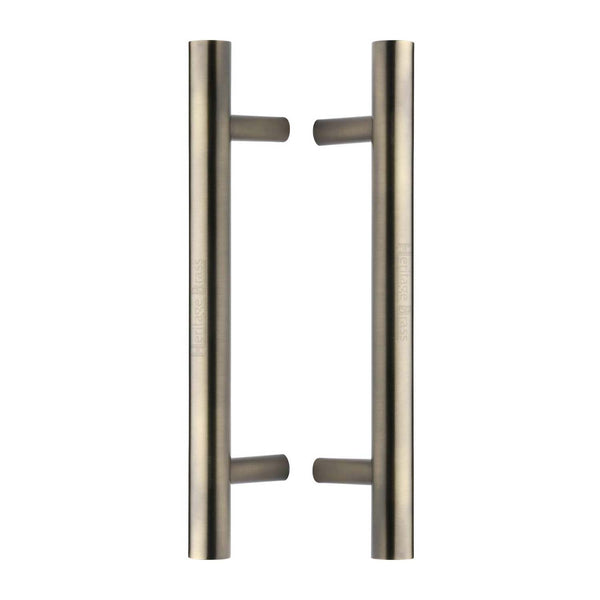 Heritage Brass Back to Back Door Pull Handle Bar Design 305mm Antique Brass Finish - BTB1361 305-AT