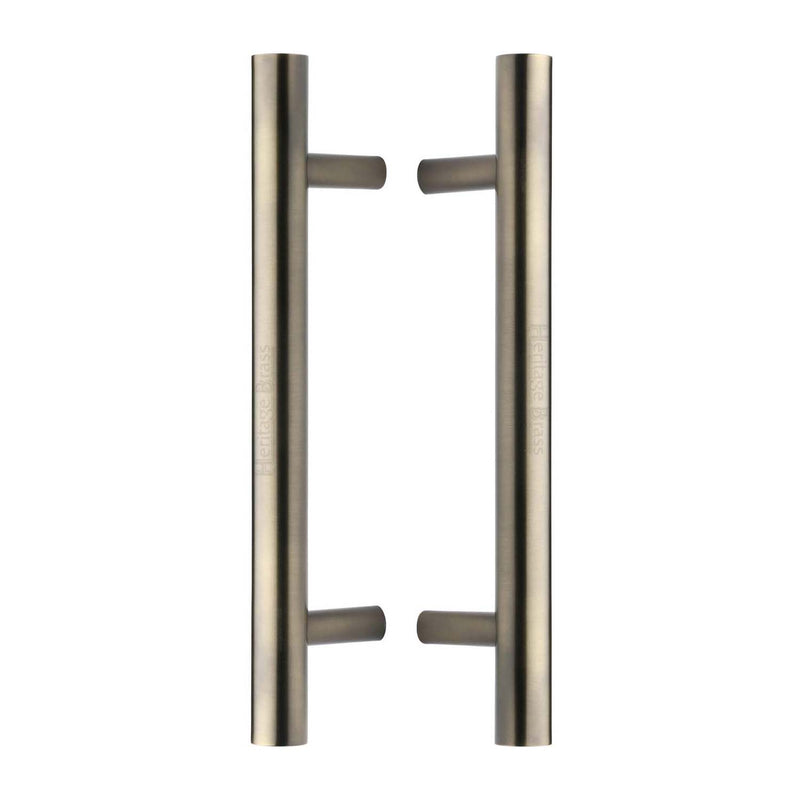 Heritage Brass Back to Back Door Pull Handle Bar Design 305mm Antique Brass Finish - BTB1361 305-AT