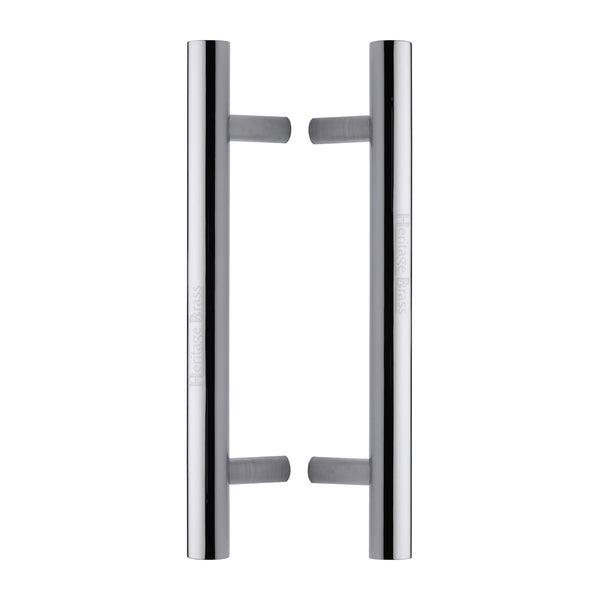 Heritage Brass Back to Back Door Pull Handle Bar Design 305mm Polished Chrome Finish - BTB1361 305-PC