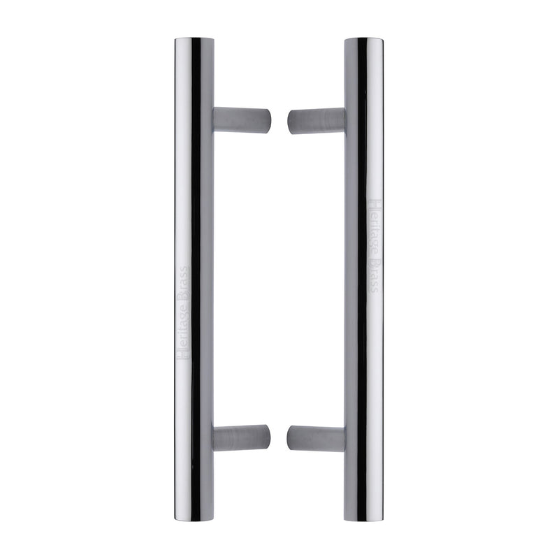 Heritage Brass Back to Back Door Pull Handle Bar Design 305mm Polished Chrome Finish - BTB1361 305-PC