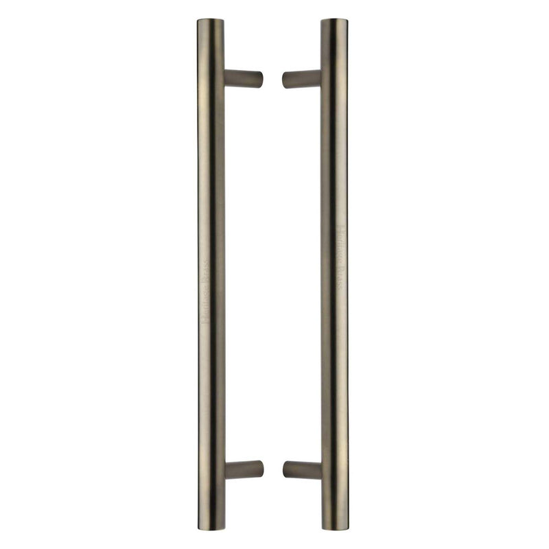 Heritage Brass Back to Back Door Pull Handle Bar Design 457mm Antique Brass Finish - BTB1361 457-AT