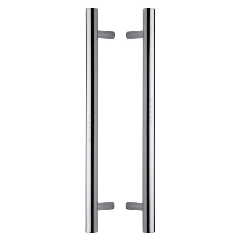 Heritage Brass Back to Back Door Pull Handle Bar Design 457mm Polished Chrome Finish - BTB1361 457-PC