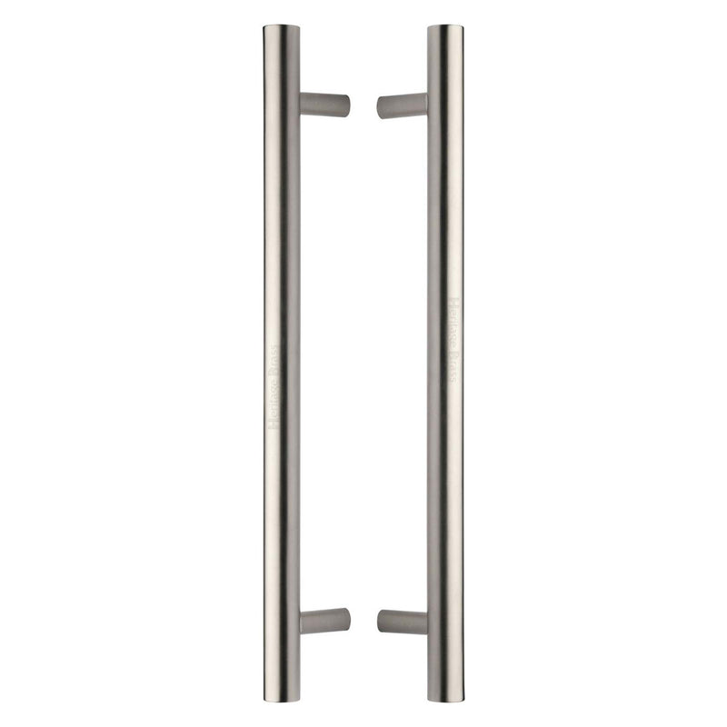 Heritage Brass Back to Back Door Pull Handle Bar Design 457mm Satin Nickel Finish - BTB1361 457-SN