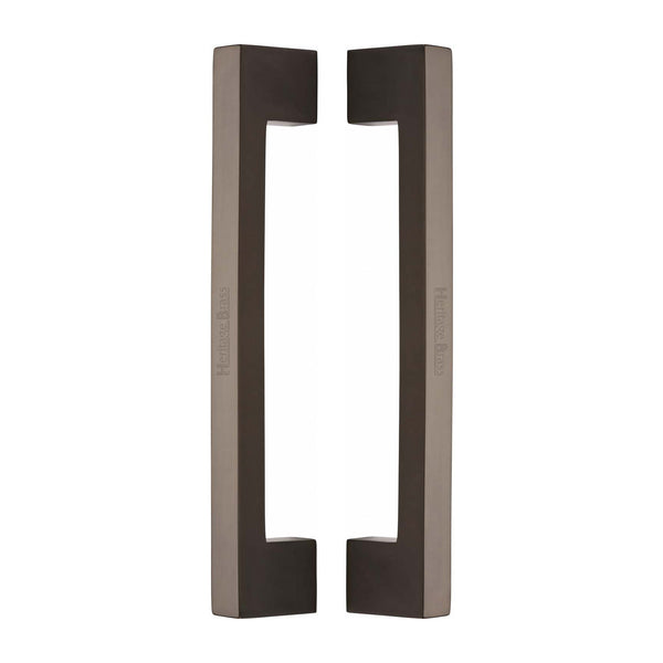 Heritage Brass Back to Back Door Pull Handle Metro Design 305mm Matt Bronze Finish
 - BTB1390 305-MB