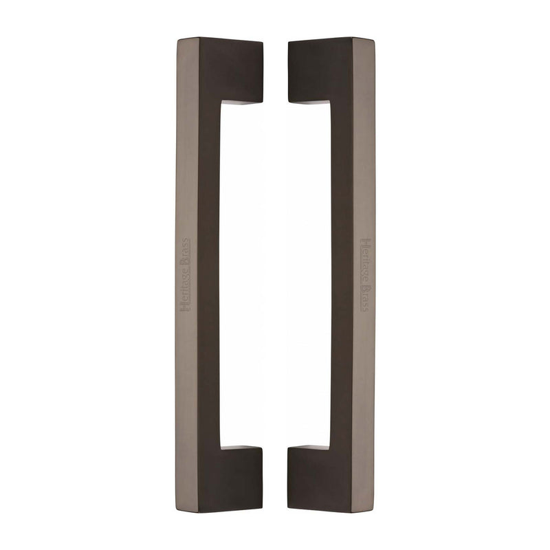 Heritage Brass Back to Back Door Pull Handle Metro Design 305mm Matt Bronze Finish
 - BTB1390 305-MB