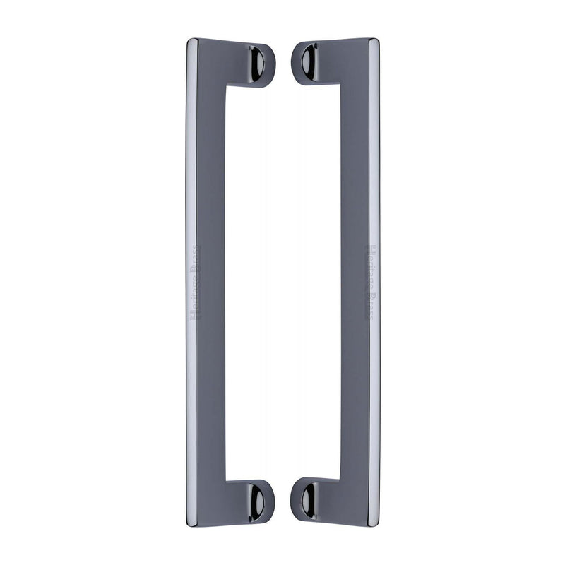 Heritage Brass Back to Back Door Pull Handle Apollo Design 307mm Polished Chrome Finish - BTB4150 307-PC