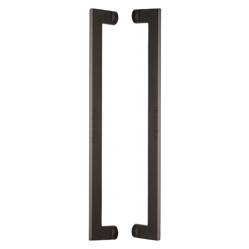 Heritage Brass Back to Back Door Pull Handle Apollo Design 460mm Matt Bronze Finish - BTB4150 460-MB