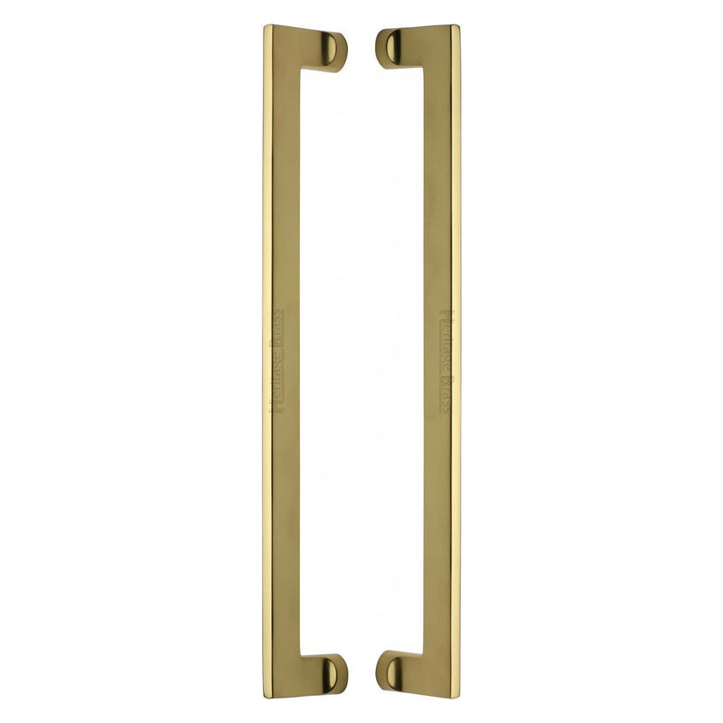 Heritage Brass Back to Back Door Pull Handle Apollo Design 460mm Polished Brass Finish - BTB4150 460-PB