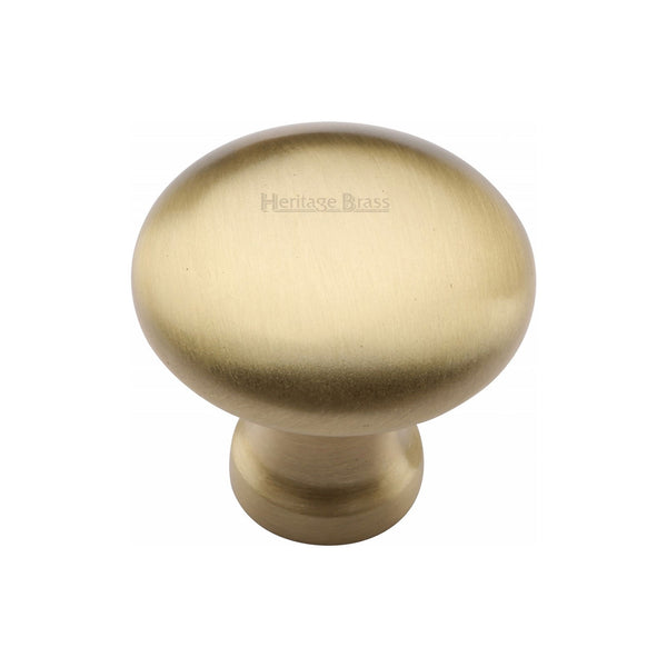 Timeless Elegance and Unrivaled QualityHeritage Brass Cabinet Knob Mushroom Design 32mm Satin Brass finish - C113 32-SB - Choice Handles