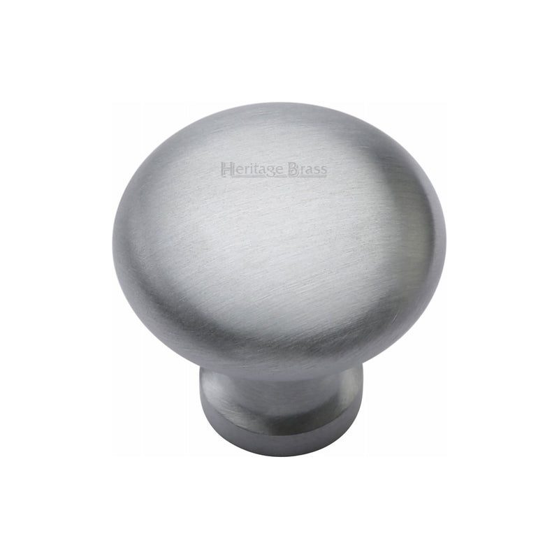 Timeless Elegance and Unrivaled QualityHeritage Brass Cabinet Knob Mushroom Design 32mm Satin Chrome finish - C113 32-SC - Choice Handles