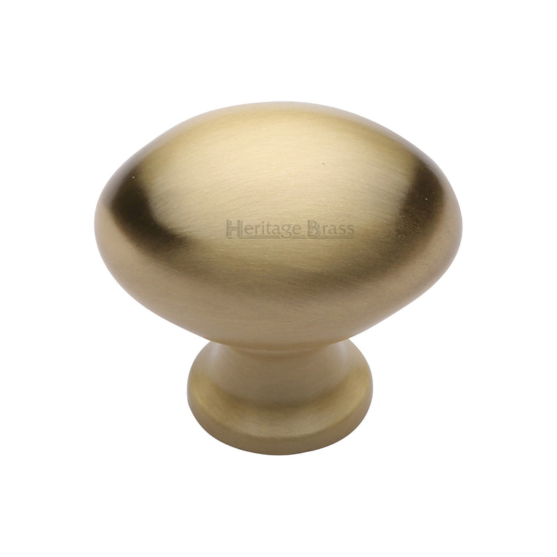 Heritage Brass Cabinet Knob Oval Design 38mm Satin Brass finish - C114 38-SB - Choice Handles