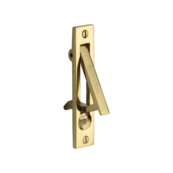 Pocket Door Edge Pull Polished Brass finish - C1165-PB