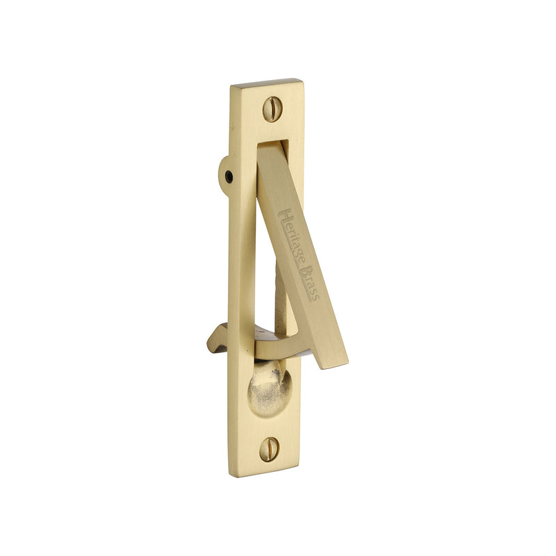 Pocket Door Edge Pull Satin Brass finish - C1165-SB