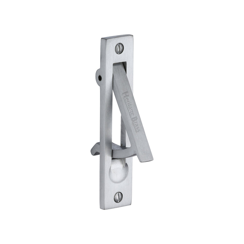 Pocket Door Edge Pull Satin Chrome finish - C1165-SC