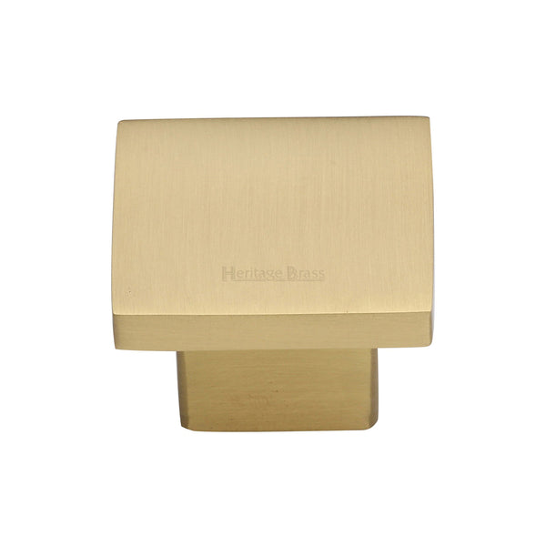 Heritage Brass Cabinet Knob Classic Square Design 32mm Satin Brass finish - C1254 32-SB - Choice Handles