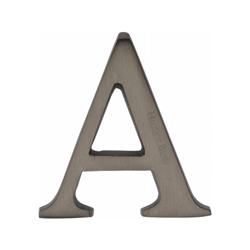 Heritage Brass Alphabet A Pin Fix 51mm (2") Matt Bronze Finish - C1565 2 A-MB - Choice Handles