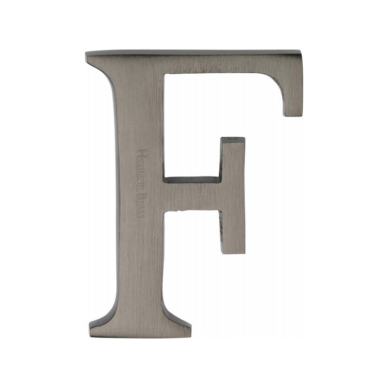 Heritage Brass Alphabet F Pin Fix 51mm (2") Matt Bronze Finish - C1565 2 F-MB - Choice Handles