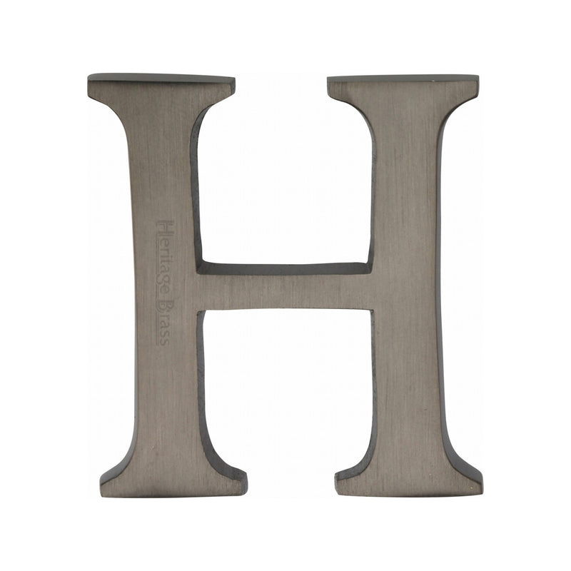 Heritage Brass Alphabet H Pin Fix 51mm (2") Matt Bronze Finish - C1565 2 H-MB - Choice Handles