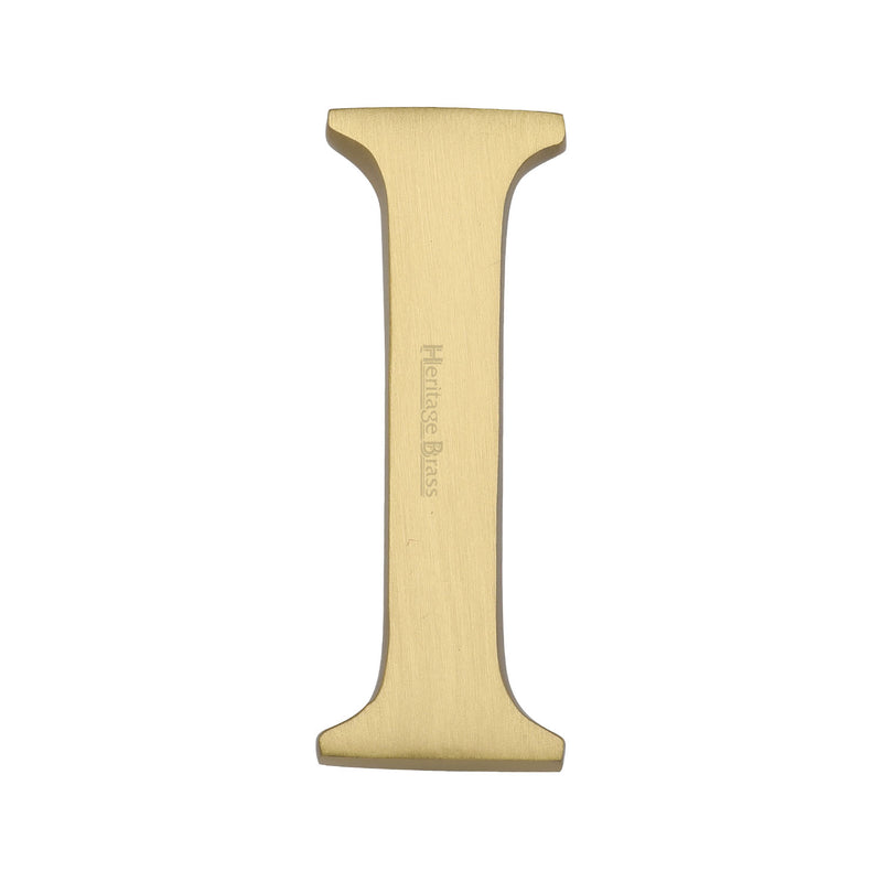 Heritage Brass Alphabet I Pin Fix 51mm (2") Satin Brass Finish - C1565 2 I-SB - Choice Handles