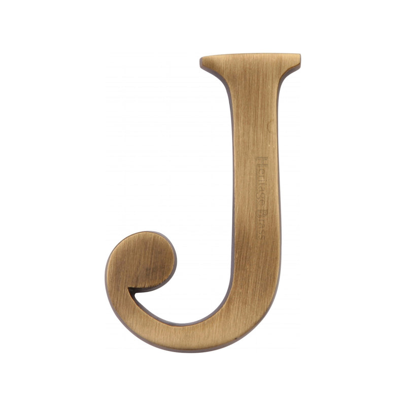 Heritage Brass Alphabet J Rear Fix 51mm (2") Antique finish - C1565 2 J-AT - Choice Handles