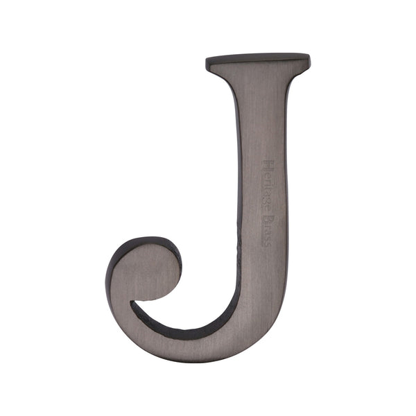 Heritage Brass Alphabet J Pin Fix 51mm (2") Matt Bronze Finish - C1565 2 J-MB - Choice Handles