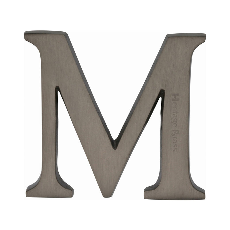 Heritage Brass Alphabet M Pin Fix 51mm (2") Matt Bronze Finish - C1565 2 M-MB - Choice Handles