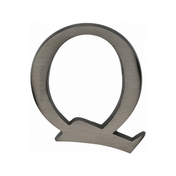 Heritage Brass Alphabet Q Pin Fix 51mm (2") Matt Bronze Finish - C1565 2 Q-MB - Choice Handles